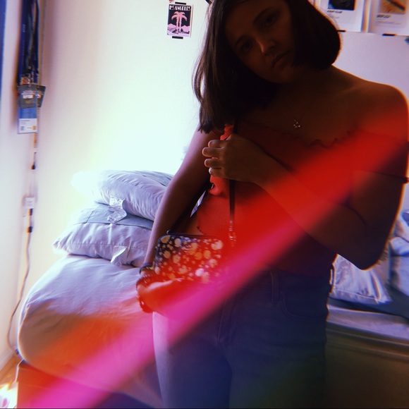 coach floral crossbody leather bag / pouch - Picture 2 of 2